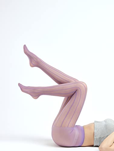 Image of Sahabowi Women Tights, Female Sheer High Waist Pantyhose, Vintage Control Top Stockings
