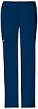 Cherokee Women's Workwear Scrubs Mid-Rise Core Stretch Drawstring Cargo Pant, Navy, Large
