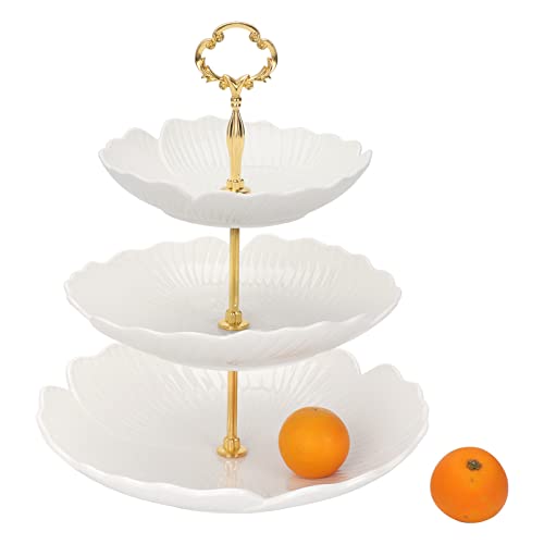 BreeRainz Obstkorb Etagere (Keramik Obstschale mit Metallständer) Cover