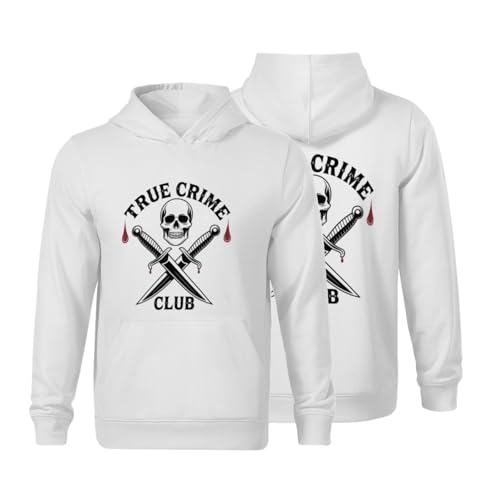 Kids True Crime Club Vintage Boys Girls Lightweight Kangaroo Pocket Fleece Hoodies