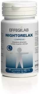Effegilab Nightorelax 60 compresse - Integratore alimentare con gli estratti vegetali per rilassarsi e mantenere un sonno regolare