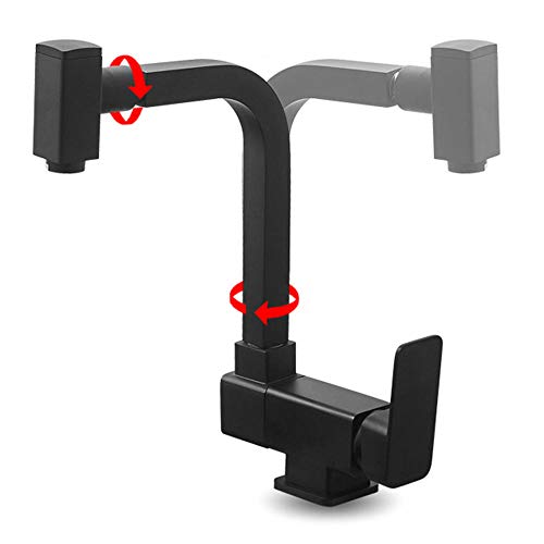 Mitigeur cuisine laiton noir pliable fenetre pivotant mitigeur