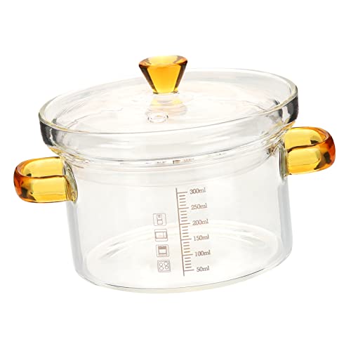 HOLIDYOYO Bol Transparente de Vidrio Vapor Guisos de Limpiar y Transportar
