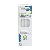 NatureZway Premium Quality Eco-Friendly Disposable Compostable Flexible Straws - Eco-Conscious Lifestyle with Sustainable Sipping Solutions Ideal for Parties, Events (50 PACK)