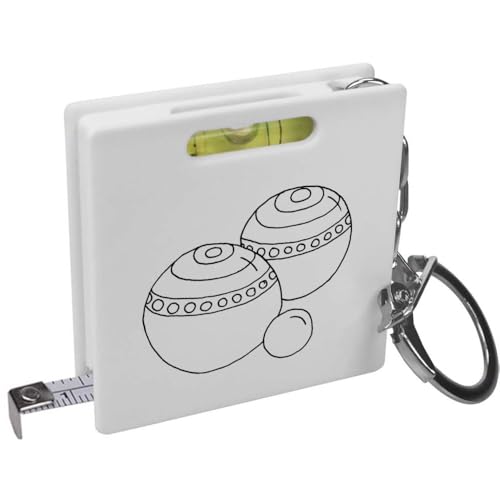 Azeeda 'Lawn Bowls' Keyring Tape Measure/Spirit Level Tool (KM00016278)