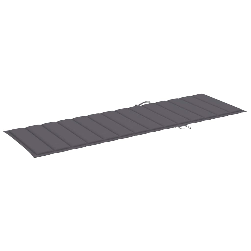 Ogrodowy leżak z poduszką, lite drewno akacjowe, regulowany, składany, kółka, stolik, wytrzymały odpoczynek na taras, basen, balkon, ogród, 200 cm, 110 kg