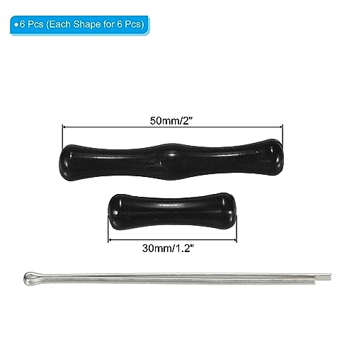 PATIKIL Archery Bowstring Finger Saver 1.6 Inch/0.8 Inch, 6 Pack Silicone Finger Guard for Youth, Black - Image 2