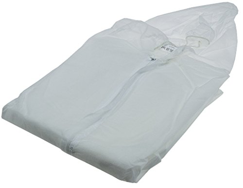 Tuta usa e getta bianca XXL con cerniera e cappuccio