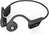 Zulu Exero Open-Ear Wireless Bone Conduction Headphones (Grey) Bluetooth for Running, Bicycling, Hiking, with Microphone