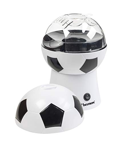 Bestron APM1008 Popcorn-Maschine in Fußball-Optik, Funcooking, 1200 Watt, Schwarz/Weiß – Bild 3