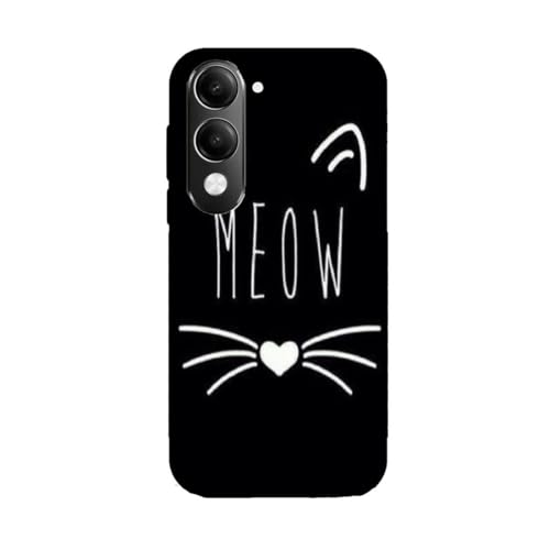 Image of Crepes Meow | Cat Designer Printed Hard Matt Finish Mobile Case Back Cover for Vivo T4 Lite 5G /iQOO Z10 Lite 5G /Vivo Y19 5G /Vivo Y19E