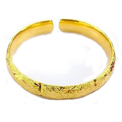 MOJÜROCZY Luxury Bangle 24K Gold Plated Women Bracelets Open Design Cover