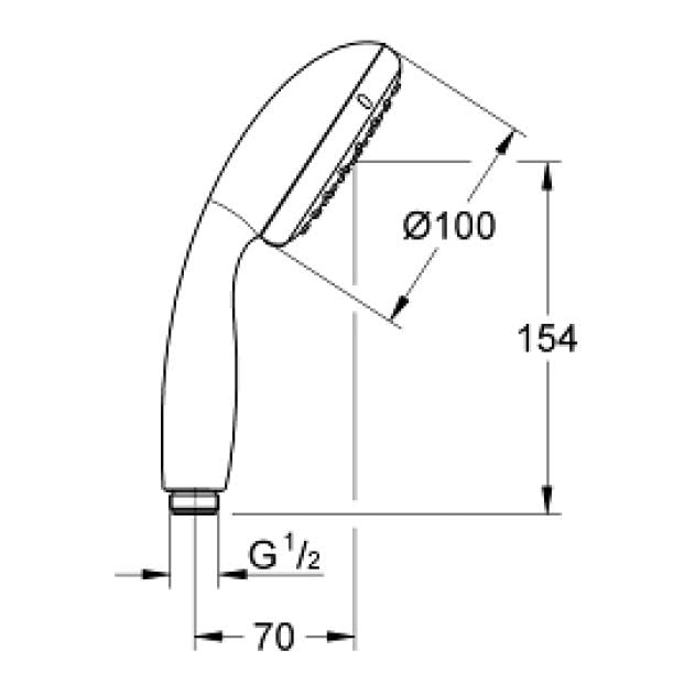Duchador de mano GROHE Vitalio Go 100 cromado miniatura 4