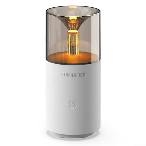Difusor de aroma eléctrico con aspecto de vela equipado con características avanzadas para mejorar el ambiente interior y el bienestar personal (blanco)