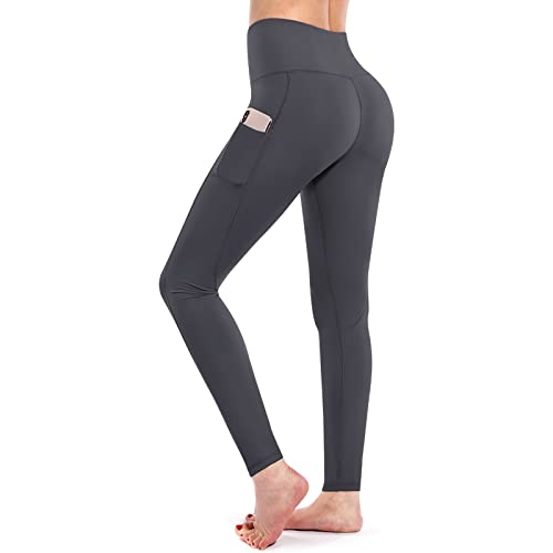 Promover Hohe Taille Sport Leggings Damen Sporthose mit Handytasche Sportleggings Fitness Sportswear Hosen Yogahose Laufhose Jogginghose Workout Training Sportstrumpfhosen Cover