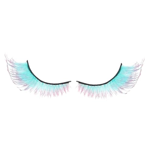 Ahuuen Pestañas Postizas de Colores,Extensiones de Pestañas Coloridas | Suministros de Maquillaje Reutilizables de Volumen Intenso para Fiestas de Halloween, Bodas y Eventos, Cosplay y Escenarios
