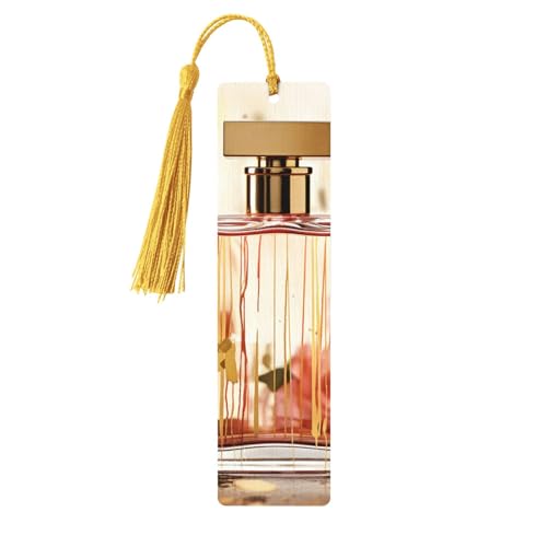 しおり 木製しおり 穴とタッセル付き 木製タグ ファッション 香水 木製 クラフト しおり ヴィンテージ しおり オーナメント 木製ブックマーク 女性用 男性 本好きの方 ギフト ゴールド