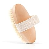 DISTOCK Spazzola Corpo a Secco Setole Naturali per Dry Brushing - Massaggiatore Anticellulite Rilassante