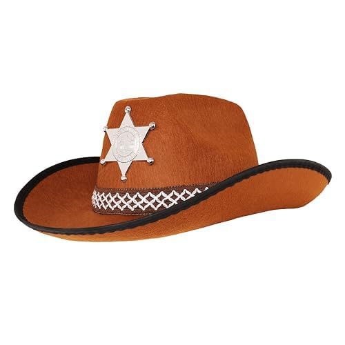 Toyland® Sheriff Cowboy Hat - 57cm (22.5") - American Style Fancy Dress Headwear