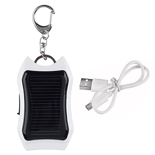 DMAIS Cargador Solar Llavero, Cargador Portátil Llavero de 1500mAh, Cargador Solar Llavero con Tres Luces LED, Cargador Portátil Llavero, CA