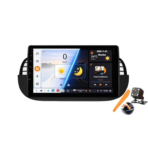 Android 15.0WI2 DinԍڃXeIKp F-iat 500 2007-2014 GPS Navigation 9C`^b`XN[Cz}`fBArfIv[[FM BTM@  Carplay 4 G 5 G WiFi 