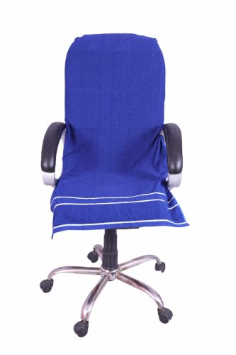Image of ROMAN HOME Car & Office Chair Towel with 2 Tie Knots| Super Soft 400 GSM (1, Blue)