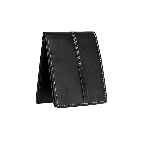 Genuine Leather Made Bi-Fold Casual, Formal, Party, Travel RFID Protected Wallet for Men-Black, Black, Contemporary
