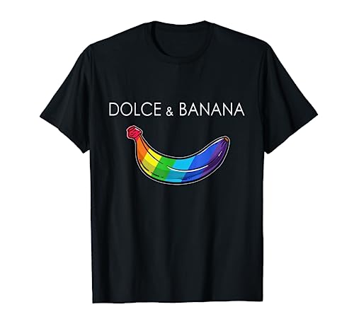 Dolce And LGBTQ Banana Funny Pride Graphic Lindo Rainbow Camiseta