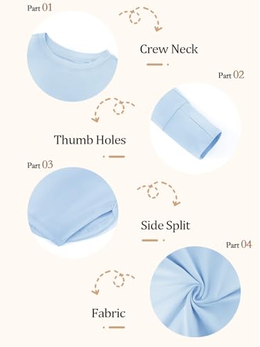 Camisetas esportivas femininas de manga comprida, camisetas de secagem rápida ativas, camisetas de i