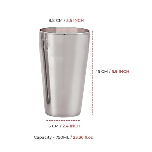 Set de 2 vasos de acero inoxidable 750 ml PEAKHILL miniatura 4