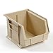 Plastic Stacking Bin 8-1/4 x 10-3/4 x 7, Beige - Lot of 6
