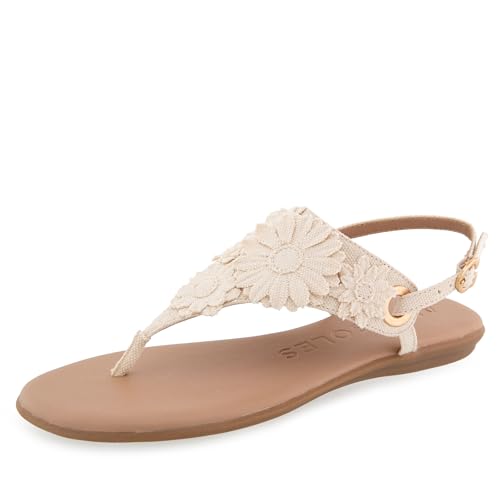 Sandale plate en toile naturelle Aerosoles Connie 41 femme souple et légère