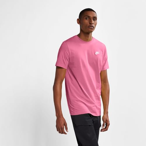 Image of Nike Sportswear Club Men's T-Shirt (Pinksicle /White) Size 4X-Large