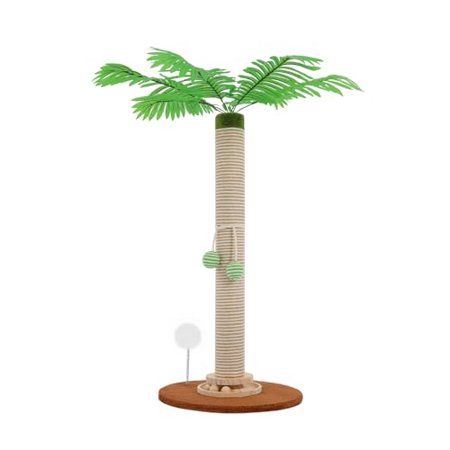 Rascador para gatos tipo árbol de 27.5 pulgadas con pelota colgante miniatura 6