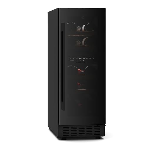 Migliori cantinette vino doppia temperatura 4 Klarstein Velaire Cantinetta per Vino Doppia Temperatura - 17 Bottiglie, 2 Zone 5-22°C, LED, Touch, Incasso o Libera Installazione, Cantina Frigo per Vino