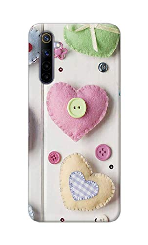 Image of PRINTFIDAA Heart Shape Hard Back Cover for Realme 6 / Realme 6S / Realme 6i (6.5 inch) Back Cover -(P6) KAT1010