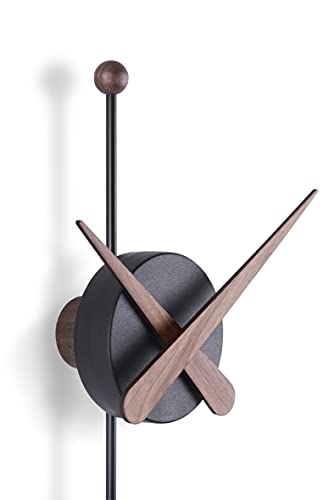 NOMON Design Wall Clock, ø28 x 63 cm Long, Tip, Black, Walnut, 63, Design, Black, Dark Brown (Walnut), Light Brown (Oak) - Image 3