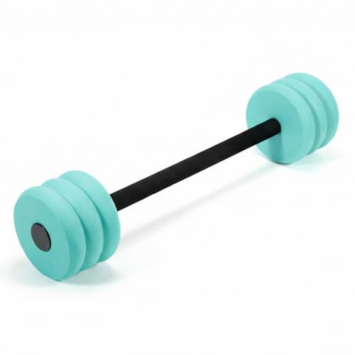 Long Aquatic Exercise Dumbbells Pool Exercise Foam Water Weights Dumbbell Aquatic Pool Barbells with High Density EVA Foam for Swim Water Aerobics Workouts Loss(Aqua 25.2 Inch)