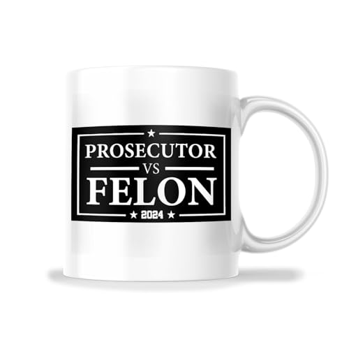 Ad Astra Graphics Harris Prosecutor Vs Felon - Harris Walz Waltz 2024 Presidential Campaign - 11 Oz Coffee Mug Great Gift For - Premium Ceramic Dye Sublimation Mug - Printed In The USA AAMG0611