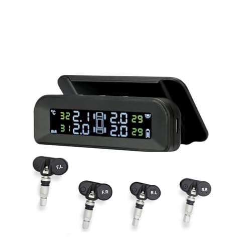 Skyshop® C260 TPMS Internal USB/Solar TPMS (Car Tyre Pressure Monitoring System) Tire Pressure &...