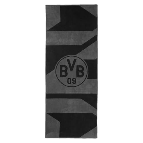 Borussia Dortmund BVB Badetuch grau/schwarz 70 x 180 m one Size Borussia Dortmund BVB Badetuch grau/schwarz 70 x 180 m one Size