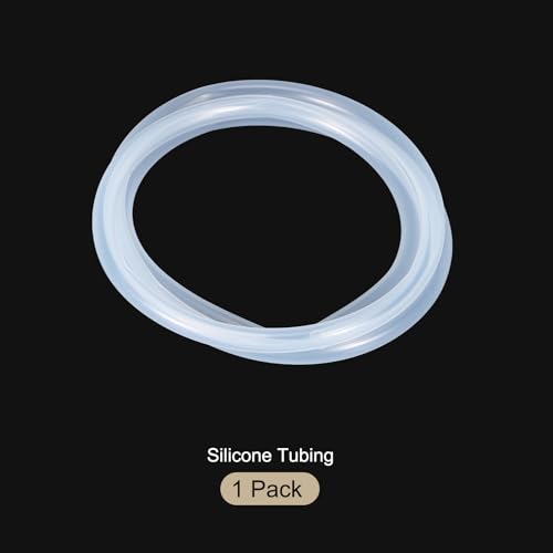 Image of 3.3ft 1 /4 inch ID x 5 /16 inch OD Silicone Tubing Clear 6mm x 8mm Industrial Plastic Tubing Pure Silicone Hoses for Pump Siphoning Draining Irrigation Brewing