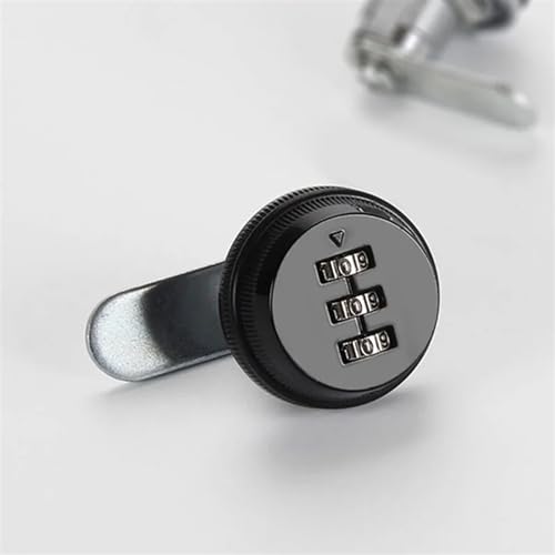 Serrure pour tiroir d'armoire à code noir 25mm pour sécuriser vos documents - 4