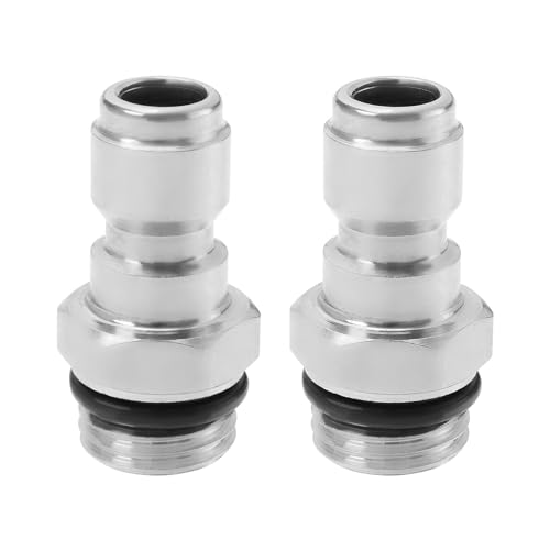 LT Easiyl 2 Piezas Conector De Liberación Rápida De 1/4' M22-14 Mm Rosca Macho Acoplador De Hidrolimpiadora Rosca De Acero Inoxidable Accesorios De Lanza De Espuma para Nieve Conector De Manguera