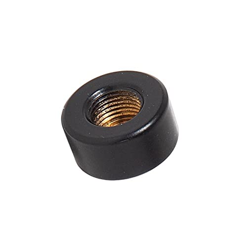 Image of B&P Lamp Solid Brass Flat Cap, Tapped 1 /8IP, 3 /8 Inch Height by 3 /4 Inch Diameter, Satin Black