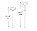 Springfield 1642008 Spring-Lock Power-Rise Adjustable Pedestal - Stand Up, 22-1/2