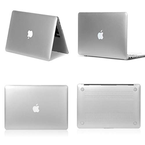 Image of Case Compatible with MacBook Pro 13 Inch Retina 2012 2013 2014 2015 A1425 A1502Plastic Hard Shell Cover Case, Metallic Silver