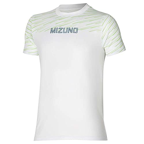 Mizuno K2GAA003-01 Athletic Graphic tee T-Shirt Hombre White Tamaño L
