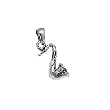 Plata 925m. Largo(mm): 18 Colgante plata Ley 925m motivo saxofón 18mm. liso [AC0576]