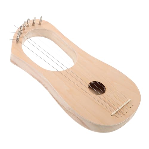 LIFKOME Your Own Harp: Wooden Lyre Harp Diy Kit Strings Tuning Key and Bridge for